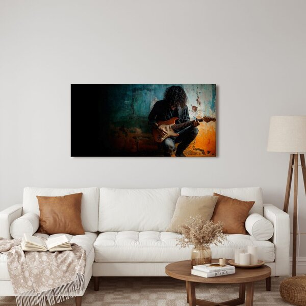 Quadro su tela – Musicista con chitarra elettrica