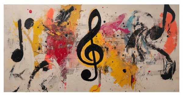 Quadro su tela – Melodia nei colori vivaci