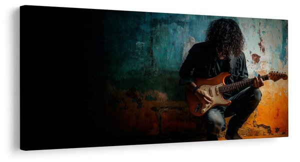Quadro su tela – Musicista con chitarra elettrica