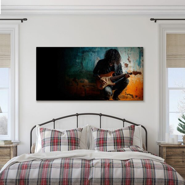 Quadro su tela – Musicista con chitarra elettrica