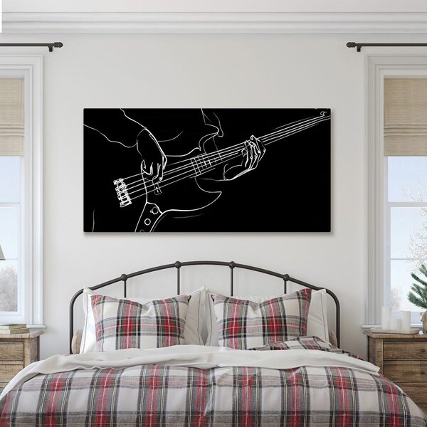 Quadro su tela – Bassista in azione