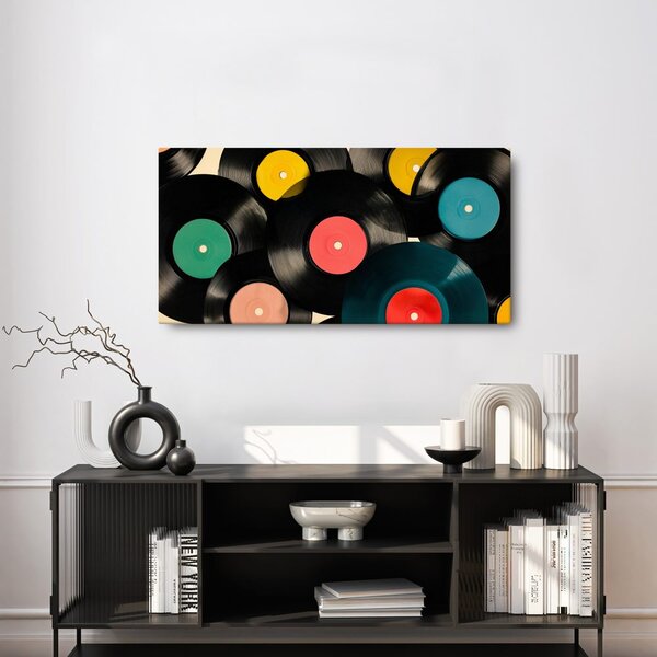 Quadro su tela – Dischi in vinile vivaci