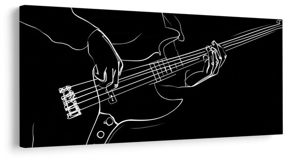 Quadro su tela – Bassista in azione
