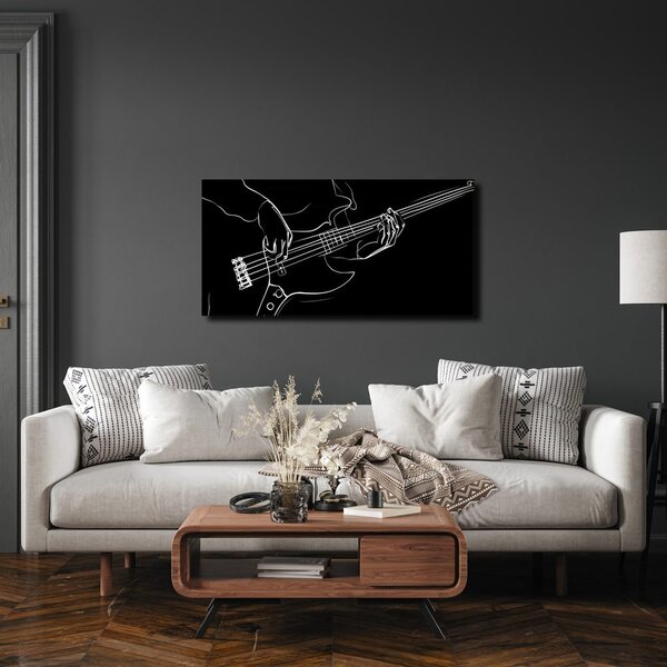 Quadro su tela – Bassista in azione