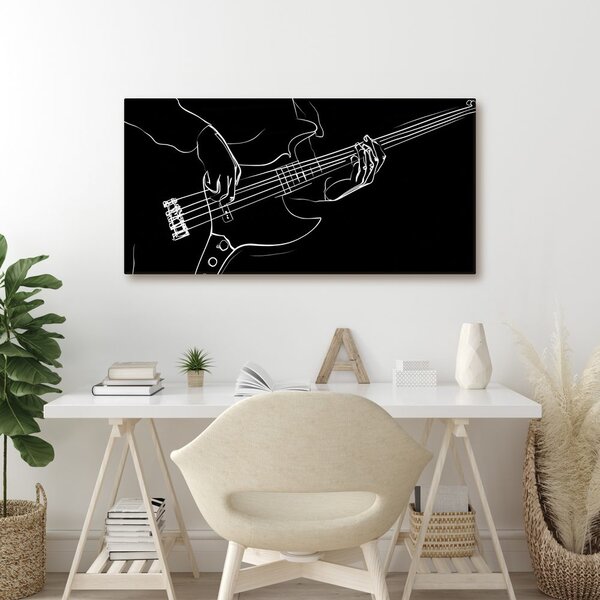 Quadro su tela – Bassista in azione