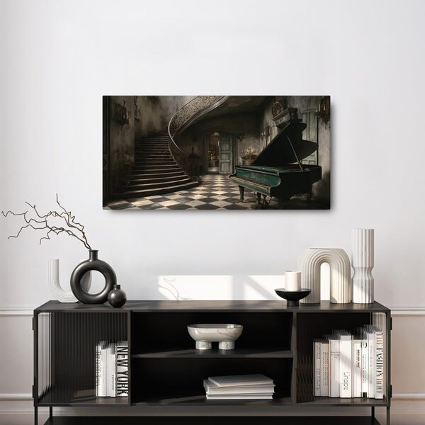 Quadro su tela – Pianoforte nella villa abbandonata