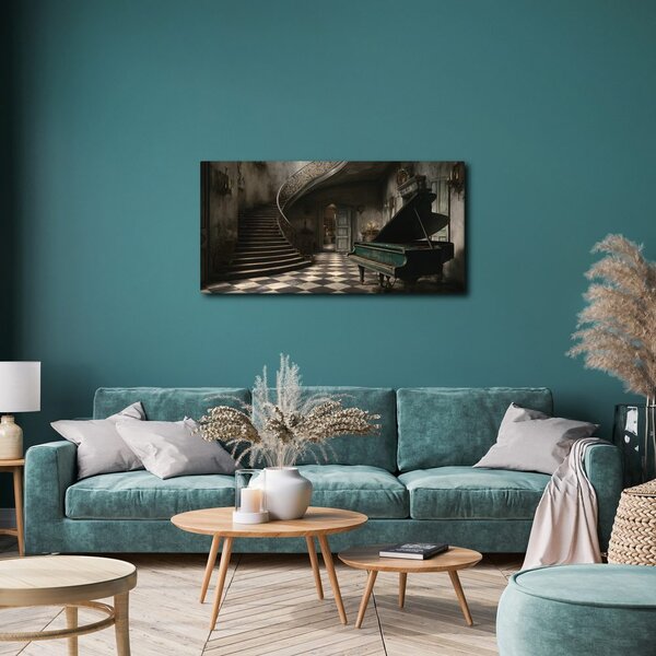 Quadro su tela – Pianoforte nella villa abbandonata