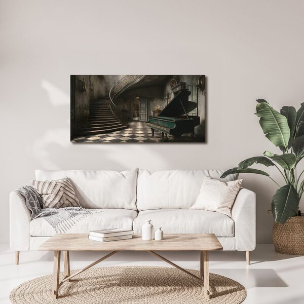 Quadro su tela – Pianoforte nella villa abbandonata
