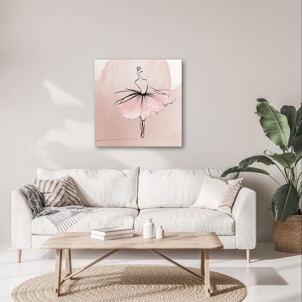 Quadro su tela – Armonia rosa dell'arte del balletto
