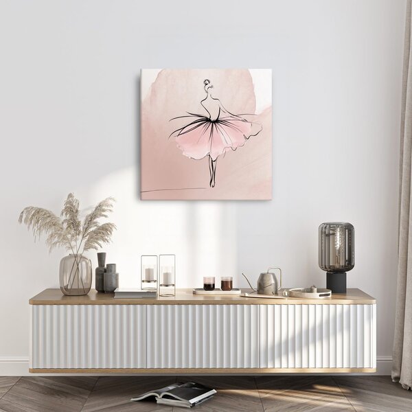 Quadro su tela – Armonia rosa dell'arte del balletto