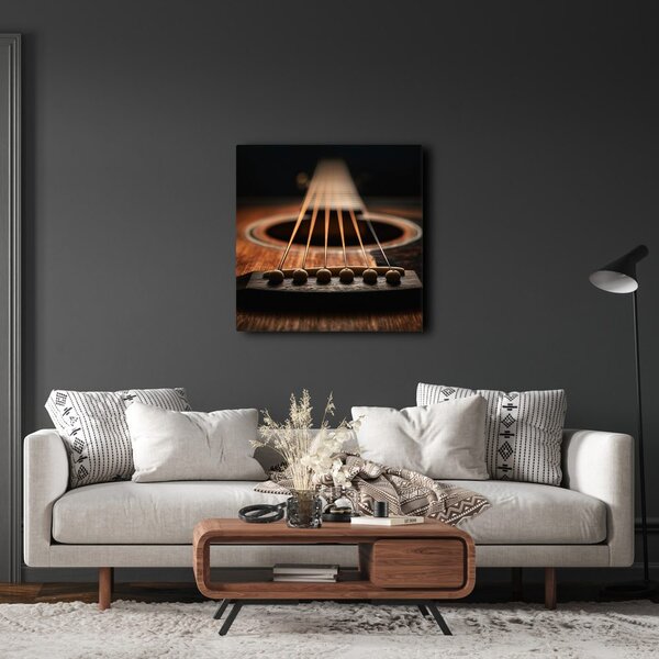 Quadro su tela – Corde e corpo in legno