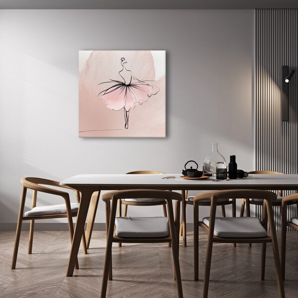 Quadro su tela – Armonia rosa dell'arte del balletto