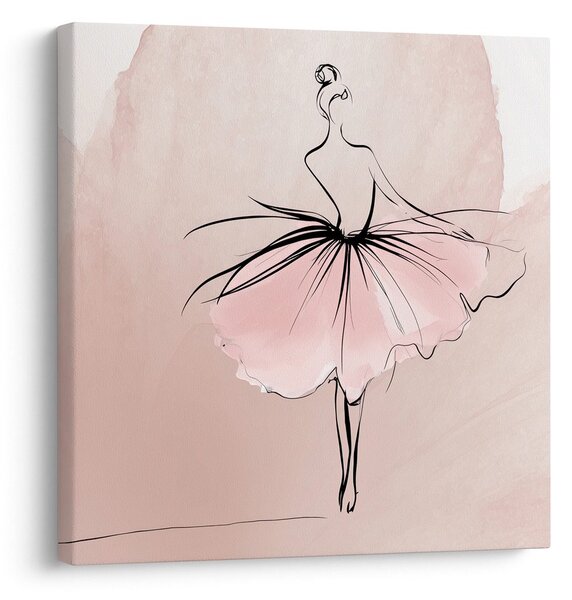 Quadro su tela – Armonia rosa dell'arte del balletto