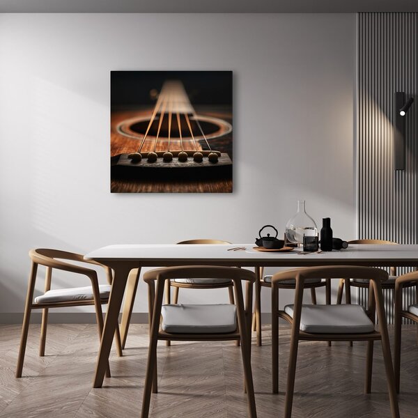 Quadro su tela – Corde e corpo in legno