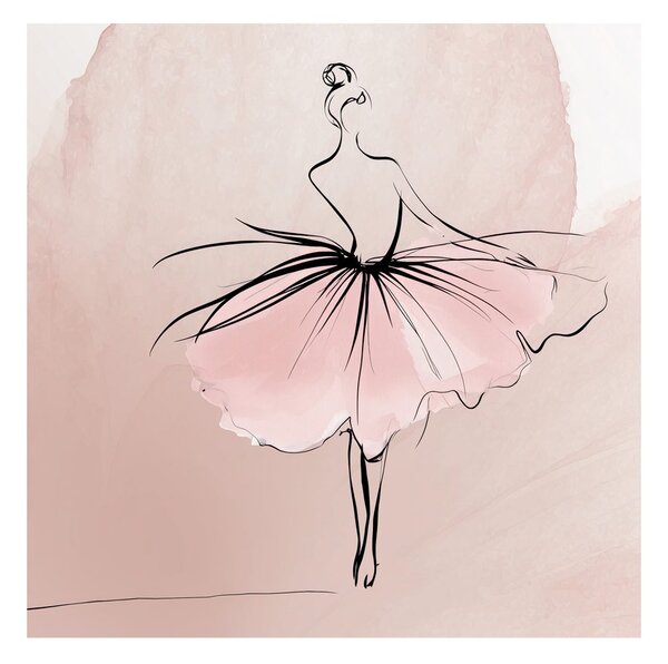 Quadro su tela – Armonia rosa dell'arte del balletto