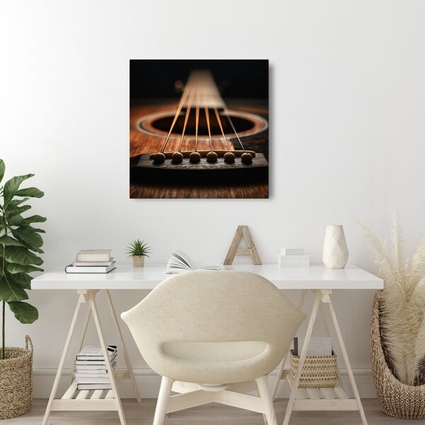 Quadro su tela – Corde e corpo in legno