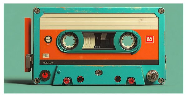 Quadro su tela – Cassette vintage
