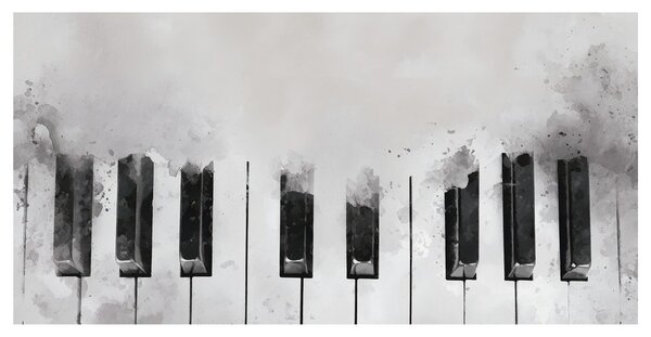 Quadro su tela – Musica in tonalità bianco e nero