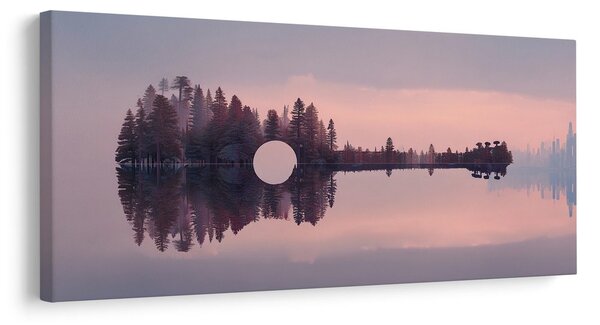 Quadro su tela – Stilizzazione forestale di chitarra