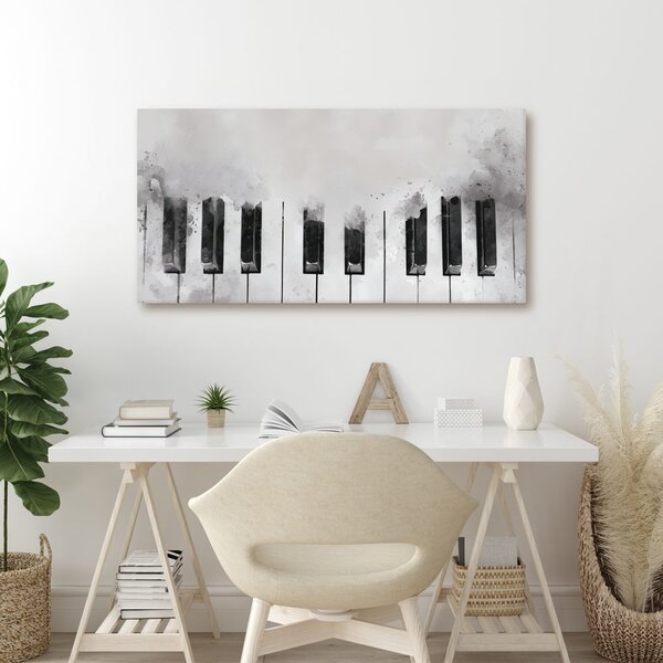 Quadro su tela – Musica in tonalità bianco e nero