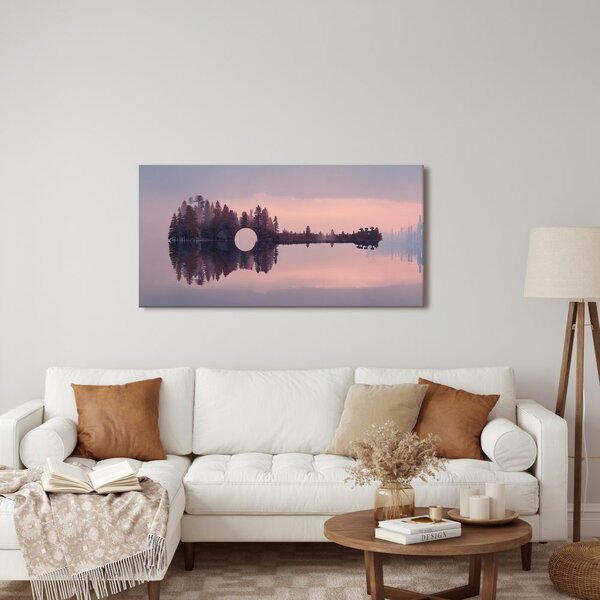 Quadro su tela – Stilizzazione forestale di chitarra