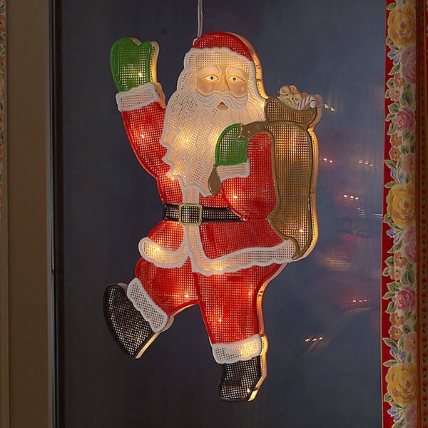 Konstsmide Christmas Decorazione per finestra Babbo Natale con 20 LED