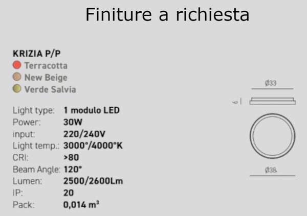 Plafoniera moderna gea luce krizia pp fkrpbe1 led alluminio metacrilato - Gea Luce