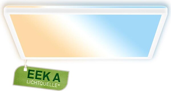 Briloner TAVA Pannello LED, CEE A sorgente luminosa*, dimmerabile, telecomando, Ø42x42x3cm plafoniera a led, plafoniera per soggiorno, lampada da soffitto, bianco