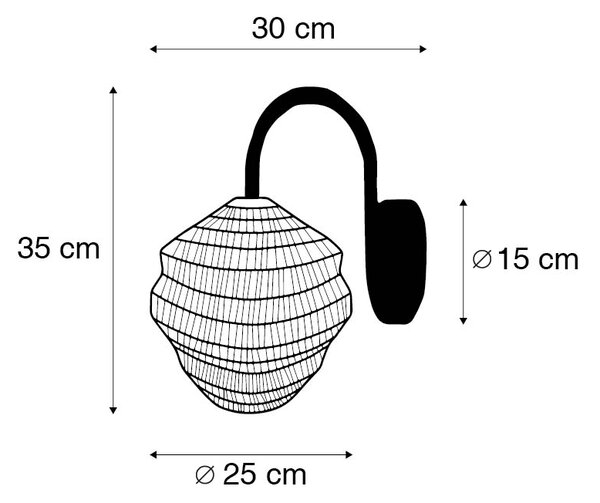 Applique da parete orientale oro - Vadi