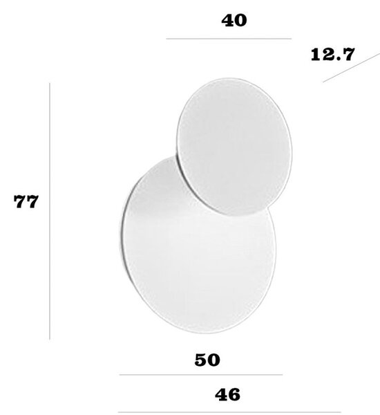 Plafoniera moderna perenz drum 8232 b lc 43w led 3440lm metallo bianco orientabile inclinabile - Perenz