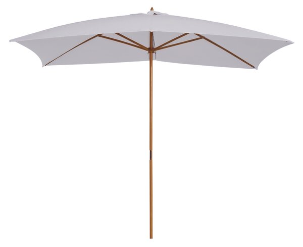 Outsunny Ombrellone m da Giardino 2x3 in Legno Laccato con Copertura Rimovibile, Bianco|Aosom