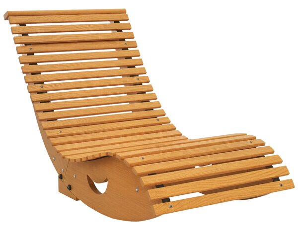 Outsunny Sedia a Dondolo da Giardino a S con Seduta Ergonomica, in Legno di Abete e di Pino, 130x60x60 cm|Aosom