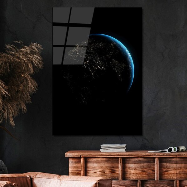 Pittura su vetro 70x100 cm Earth - Wallity