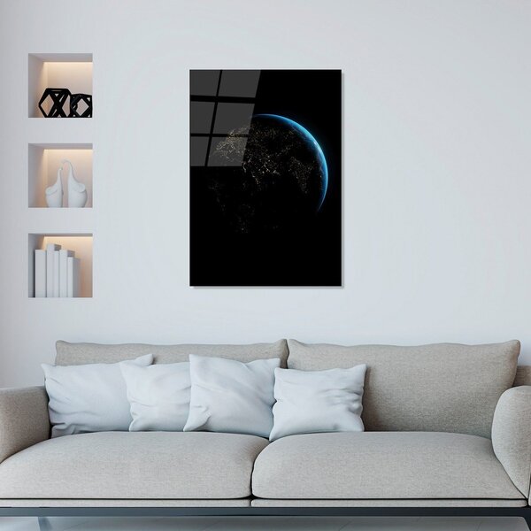 Pittura su vetro 70x100 cm Earth - Wallity
