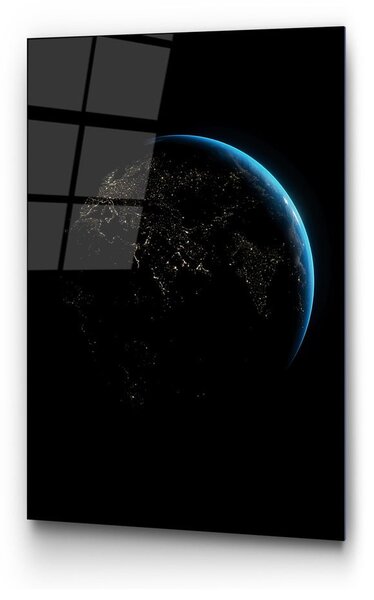Pittura su vetro 70x100 cm Earth - Wallity