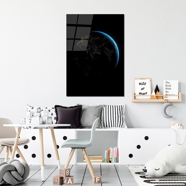 Pittura su vetro 70x100 cm Earth - Wallity