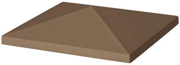 Outsunny Copertura per Gazebo da Giardino 3x3 m in Tessuto Oxford 600D con Fori di Drenaggio, Marrone