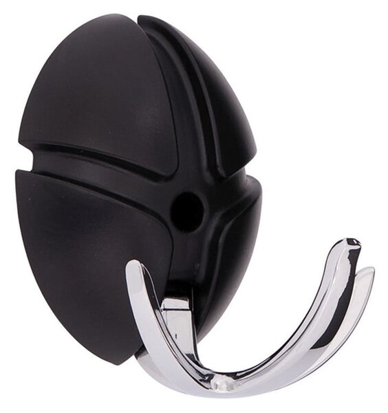 Gancio da parete nero/color argento lucido in plastica Tick – Spinder Design
