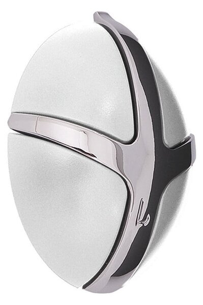 Gancio da parete bianco/color argento lucido in plastica Tick – Spinder Design