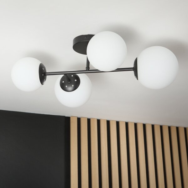 Brilagi - Plafoniera MALONY 4xE14/20W/230V nera