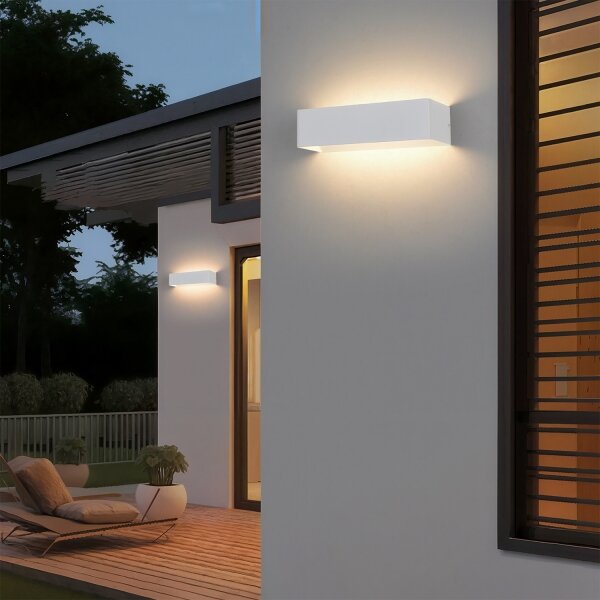Brilagi - Lampada da parete LED per esterni DONNANI LED/12W/230V 30 cm bianco IP44