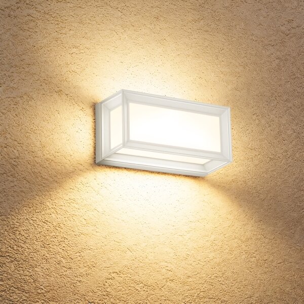 Brilagi - Lampada da parete a LED per esterni con sensore PARKER LED/12W/230V bianca IP44