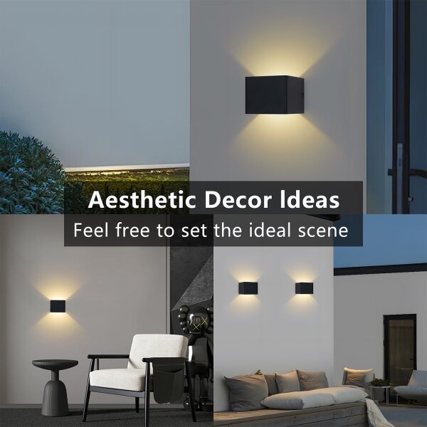 Brilagi - Applique LED da esterno DONNANI LED/5W/230V 10 cm nera IP44