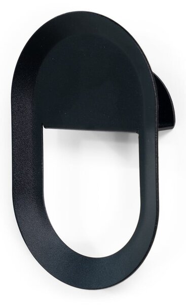 Gancio da parete nero in acciaio Coucou – Spinder Design