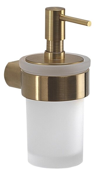 Dispenser di sapone a parete in vetro bianco-oro 110 ml Pirenei - Sapho