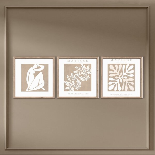 Set di dipinti 3 pz 30x30 cm Matisse – Styler