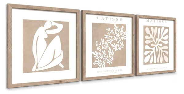 Set di dipinti 3 pz 30x30 cm Matisse – Styler