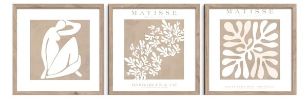 Set di dipinti 3 pz 30x30 cm Matisse – Styler