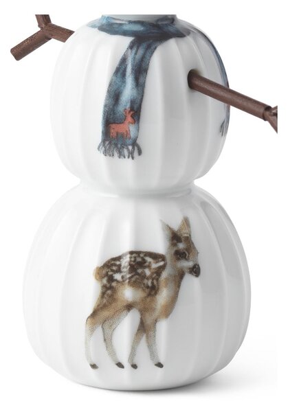 Statuetta natalizia in porcellana (altezza totale 11,5 cm) Hammershøi Snowman – Kähler Design