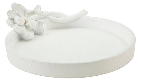 Vassoio decorativo in poliresina ø 21 cm Magnolia - Mauro Ferretti